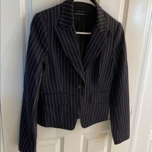 Club Monaco Black and White Pinstripe Blazer